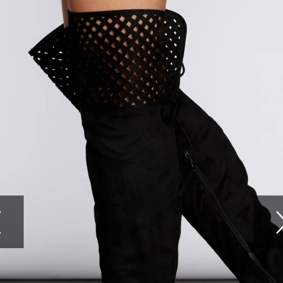 BLACK OVER THE KNEE BOOT - Picture 5 of 5